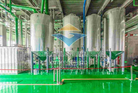 Plant voor de voorbehandeling van olie met vibratiezeef met een capaciteit van 30 tot 1500 ton